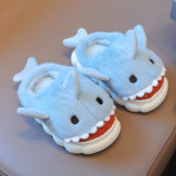 Kids Adult Cute Shark Cotton Couple Family Matching Winter Slipper Thick Sole Warm Home Shoes