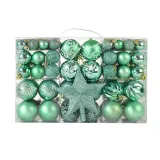 Merry Christmas 100 Pieces Painted Xmas Ball and Stars Christmas Party Home Decoration