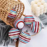 Merry Christmas 6 Pieces 6cm Painted Christmas Tree Ornaments Hanging Balls Decoration