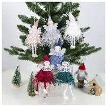 Christmas 3 Pieces Woolen Doll Christmas Ornament Decoration