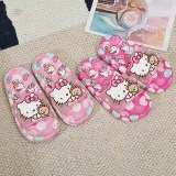 Toddler Kids Flat Beach Cartoon Cute Heart Cat Dots Non-slip Home Summer Slipper