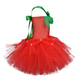 Cute Strawberry Halloween Lovely Tutu Dress For Toddler Girls Carnival Party