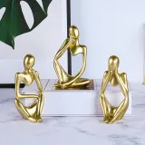 Home Ornament Abstract Thinker Resin Craft Desktop Figure Statue