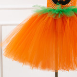 2 PCS Pumpkin Funny Cute Costume Halloween Cospaly Carnival Party Tutu Dress With Headband
