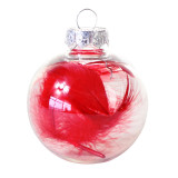 Merry Christmas 6 Pieces 8cm Xmas Tree Ornaments Transparent Balls Christmas Decoration