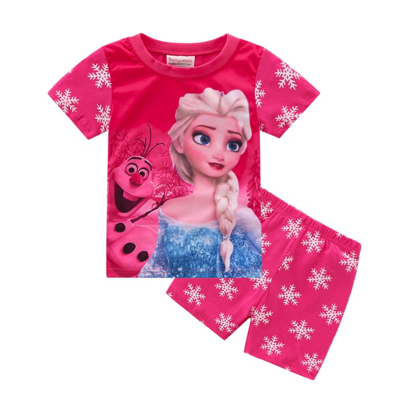 Toddler Kids Girl Princess Summer Short Pajamas Sleepwear Set Cotton Pjs