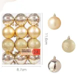 Merry Christmas 24 Pieces 4cm Christmas Tree Ornaments Hanging Balls Decoration