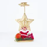 Christmas Santa Claus Reindeer Candlestick Christmas Home Ornament Decoration