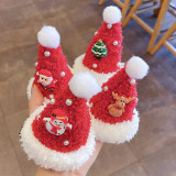 Merry Christmas 4 Pieces Christmas Hat Hairpin Xmas Headband Christmas Decoration