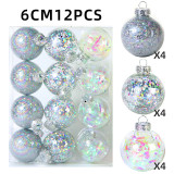 Merry Christmas 12 Pieces 6cm Xmas Tree Ornaments Hanging Balls Decoration