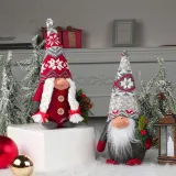 Christmas Gnome Dolls Handmade Kintted Snowflake Hat Christmas Ornament