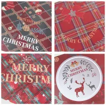 Christmas Printe Plaid Table Mat Placemat Christmas Home Decor