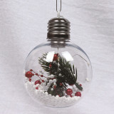 Merry Christmas3 Pieces 8cm Transparent Snowflake Christmas Tree Ornaments Hanging Balls Decoration