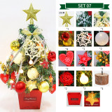 Christmas LED Light Up Xmas Tree with Snowflake and Balls Accessories Christmas Home Decoration