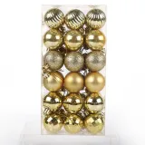 Merry Christmas 36 Pieces 4cm Frosted and Matte Christmas Tree Ornaments Hanging Balls Decoration