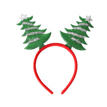 Merry Christmas Antlers and Christmas Tree Headband Xmas Decoration