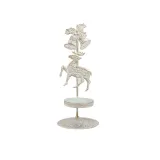Christmas Metal Deer and Xmas Tree Retro Candlestick Christmas Home Ornament Decoration