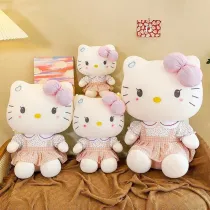 Soft Stuffed Cartoon Dress Cat Toys Plush Doll Gifts