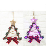 Christmas LED Light Up Branches Triangle Wreath Christmas Ornament Decoration