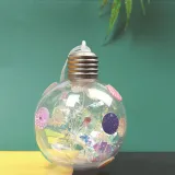 Merry Christmas 3 Pieces 8cm Transparent Streamer Christmas Tree Ornaments Hanging Balls Decoration
