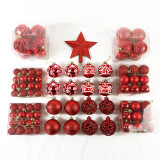 Merry Christmas 100 Pieces Painted Xmas Ball and Stars Christmas Party Home Decoration