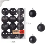 Merry Christmas 24 Pieces 6cm Matte Christmas Tree Ornaments Hanging Balls Decoration