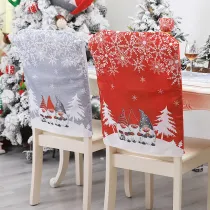 Christmas Cartoon Gnome Snowflake Home Chair Covers Christmas Home Decor