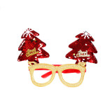 Merry Christmas HO HO and Antlers Christmas Decoration Glasses Frame