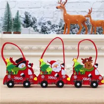 Christmas Santa and Elk Cars Gift Candy Bag Christmas Home Decor
