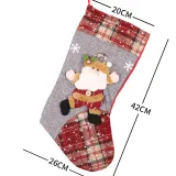 Christmas Cartoon Woven Handwork Santa Claus Gift Socks Bag Christmas Ornament Decoration