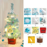Christmas LED Light Up Xmas Tree with Stars and Snowflake Accessories Christmas Home Decoration