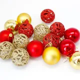 Merry Christmas 100 Pieces 6cm Hollow Out and Matte Christmas Ornaments Balls Decoration