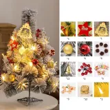 Christmas LED Light Up Xmas Tree with Stars and Snowflake Accessories Christmas Home Decoration