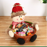 Christmas Elk and Snowman Candy Basket Christmas Gift Home Decor