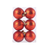 Merry Christmas 6 Pieces 6cm Football Christmas Tree Ornaments Hanging Balls Decoration