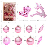 Merry Christmas 30 Pieces Deer and Matte Christmas Tree Ornaments Hanging Balls Decoration