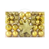 Merry Christmas 100 Pieces Painted Xmas Ball and Stars Christmas Party Home Decoration
