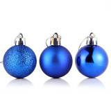 Merry Christmas 24 Pieces 8cm Frosted and Matte Christmas Tree Ornaments Hanging Balls Decoration