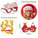 Christmas Party Decoration Christmas 2023 Santa Glasses Frame Christmas Gift