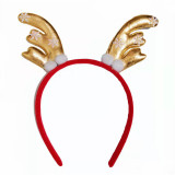 Merry Christmas Red Antlers Headband Christmas Gift Decoration