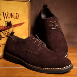 Men Nubuck Pointed Shoes Leather Suede Formal Shoes