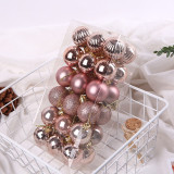 Merry Christmas 36 Pieces 4cm Frosted and Matte Christmas Tree Ornaments Hanging Balls Decoration