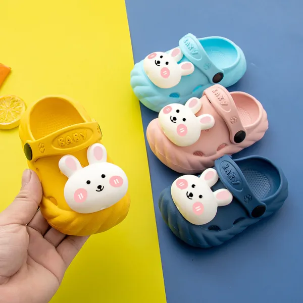 Toddler Kids Cartoon Rabbit Flat Beach Summer Slipper Sandals