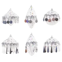 Merry Christmas Tassel Foam Sequins Christmas Tree Ornaments Hanging Balls Decoration