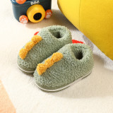 Toddler Kids Cartoon Animal Dinosaurs Cotton Winter Slipper Warm Home Non-slip Furry Shoes