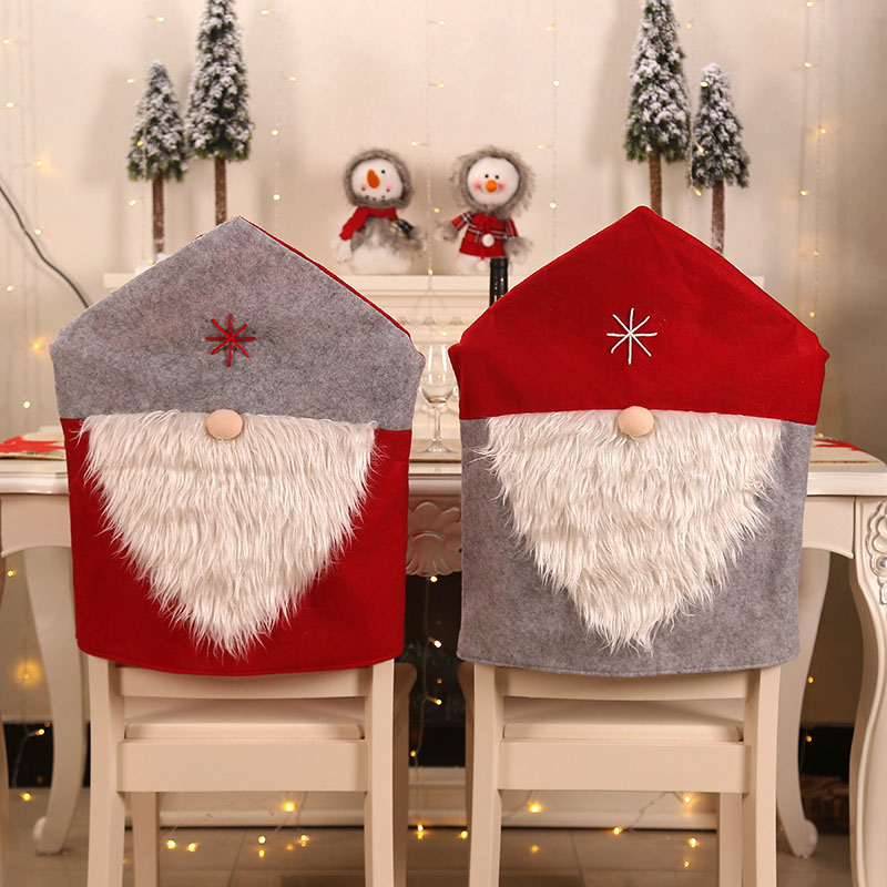 Christmas Gnome Woven Chair Covers Christmas Decor