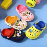 Toddler Kids Flat Beach Cartoon Spacex Rockets and Astronauts Summer Slipper Sandals