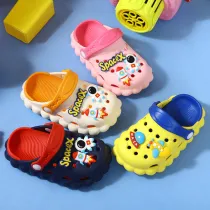 Toddler Kids Flat Beach Cartoon Spacex Rockets and Astronauts Summer Slipper Sandals