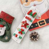 Merry Christmas 5 Pieces Hairpin Xmas Tree and Snowman Christmas Gift Decoration