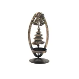 Christmas Artificial Crafts Jingle Bell and Reindeer Candlestick Christmas Home Ornament Decoration